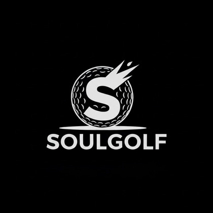 SoulGolf logo in white on black