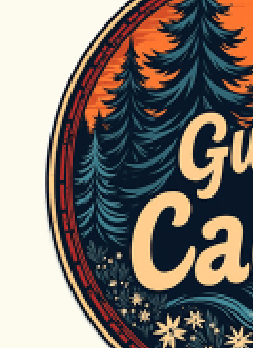 Original raster PNG logo zoomed in — pixelated and blurry